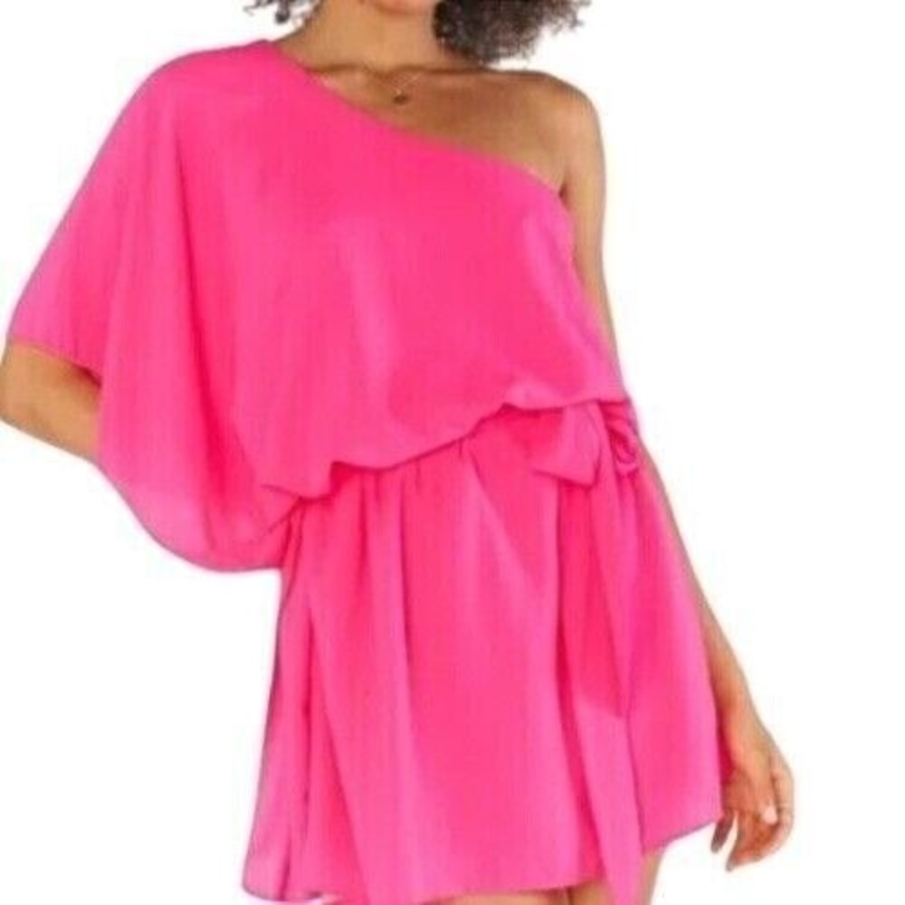 NWT Show Me Your MuMu Trish Mini Dress in Pink Pebbleβ Size XS $225